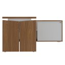 Ver mais imagens de Mesa Escritório em L Gerência 170cm Corp A06 Freijó/branco - Mpozenato