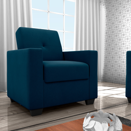 Poltrona Decorativa Múrcia Veludo Maserati Azul - 1