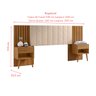 Cabeceira Box Zara com Capitonê e Mesa de Cabeceira - Robel - Ml - Camaru - 4