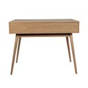 Ver imagem 6 de Penteadeira Retrô 100cm C/ Tela Sustentável Couro Pé Madeira:olmo