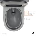 Ver imagem 3 de Kit Vaso Sanitário Monobloco Amazonita e Ducha Higiênica para Banheiro Jacuí - Cinza e Preto