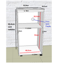 Ver imagem 4 de Banacada Bar para Embutir Frigobar e Forno Microondas
