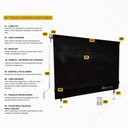 Ver imagem 3 de Toldo Cortina Marrom sem Visor - Kit Completo - 1m2