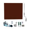 Toldo Cortina Marrom sem Visor - Kit Completo - 1m2 - 2
