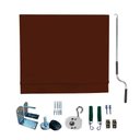 Ver imagem 2 de Toldo Cortina Marrom sem Visor - Kit Completo - 1m2