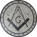 Ver imagem 1 de Piso Maçom em Mosaico Esquadro e Compasso I