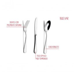 Jogo de Colher de Chá 12 Peças - Bulevar 140 X 2 Mm - 3 Jogo de Colher de Chá 12 Peças - Bulevar 140 X 2 Mm - 3