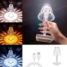Abajur Luminária Mesa Led Touch Dimerizável Recarregável Usb Prata - 7