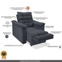 Ver imagem 6 de Poltrona do Papai Confortável Reclinável e Retrátil:cinza