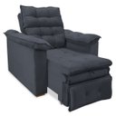 Ver imagem 1 de Poltrona do Papai Confortável Reclinável e Retrátil:cinza
