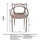 Ver imagem 4 de Cadeira Allegra Fendi Top Chairs - Kit com 8