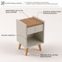 Ver mais imagens de Mesa de Cabeceira Retrô Luxo Easy Premium Byhouse