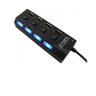 Hub Usb 2.0 4 Portas Switch e Led Indicador Azul Suporta 500gb - 1