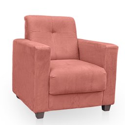Poltrona Cadeira para Sala Confortável Reforçada Veneza Suede - 4