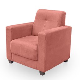 Poltrona Cadeira para Sala Confortável Reforçada Veneza Suede - 5