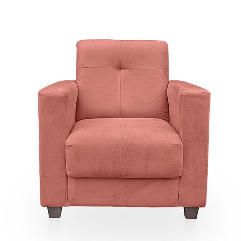 Poltrona Cadeira para Sala Confortável Reforçada Veneza Suede