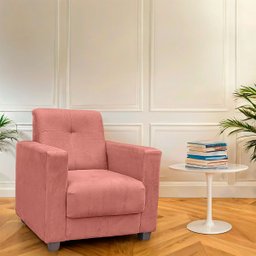 Poltrona Cadeira para Sala Confortável Reforçada Veneza Suede - 3