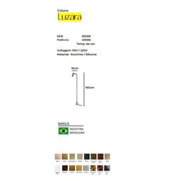 Coluna Luminária de Chão Articulado Liga/desliga de Pé:nude - 5