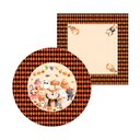 Ver imagem 1 de Kit Sousplat + Guardanapo Halloween Infantil Nsw 6 Peças com Base