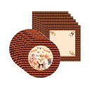 Ver imagem 2 de Kit Sousplat + Guardanapo Halloween Infantil Nsw 6 Peças com Base