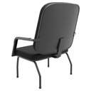 Ver imagem 6 de Cadeira de Escritório Recepção com Braço Fixa Preta Magno P03 Crepe Preto - Lyam Decor