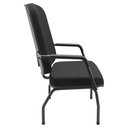 Ver imagem 2 de Cadeira de Escritório Recepção com Braço Fixa Preta Magno P03 Crepe Preto - Lyam Decor