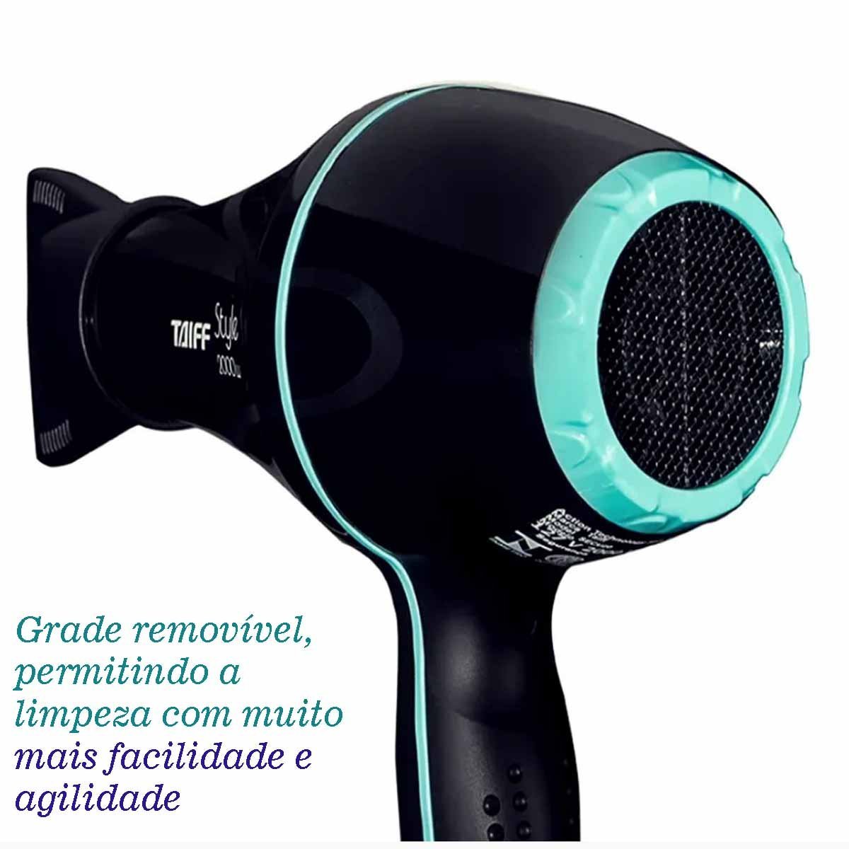 Secador de Cabelo Bivolt 2000W Silencioso Dobravel Difusor Salao