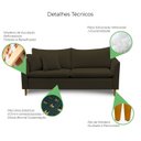 Ver imagem 4 de Sofá 2 Lugares Retrô 164cm Veludo Kassia