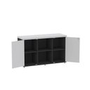 Ver imagem 5 de Armário Credenza 2 Portas Pivotante P25 Preto/Cinza