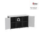 Ver imagem 7 de Armário Credenza 2 Portas Pivotante P25 Preto/Cinza