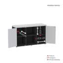 Ver imagem 6 de Armário Credenza 2 Portas Pivotante P25 Preto/Cinza