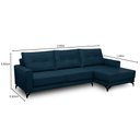 Ver imagem 4 de Sofá 4 Lugares com Chaise Direito 265cm Soreh F05 Veludo Azul - Mpozenato