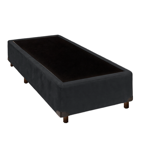 Cama Box Solteiro Simples Cinza Nature 78x188