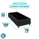 Ver imagem 4 de Cama Box Solteiro Simples Cinza Nature 78x188