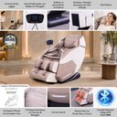 Ver imagem 5 de Poltrona de Massagem Elétrica 3D Marvin Controle de Voz Gravidade com Airbags Massageadora PU Bege