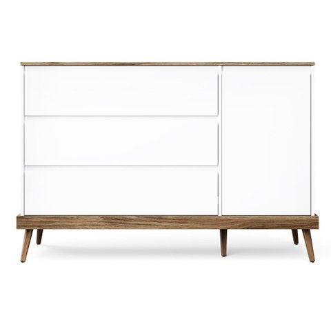 Cômoda Infantil 3 Gavetas 1 Porta Canção de Ninar