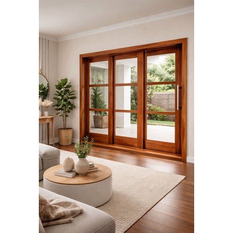 Porta Balcão de Madeira Modelo Luxo 2,15(a)x1,60(l) C/fechadura