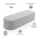 Ver imagem 5 de Cabeceira Cama Box Queen 160cm Lanna com Puff Recamier Doha W01 Bouclê Cinza - Lyam Decor