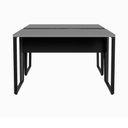 Ver imagem 4 de Mesa Escrivaninha Dupla 30mm Pés Metal com Régua para Tomadas F5 Office Cor:Cinza Sagrado com