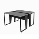 Ver imagem 2 de Mesa Escrivaninha Dupla 30mm Pés Metal com Régua para Tomadas F5 Office Cor:Cinza Sagrado com