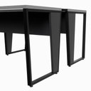 Ver imagem 5 de Mesa Escrivaninha Dupla 30mm Pés Metal com Régua para Tomadas F5 Office Cor:Cinza Sagrado com