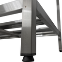 Ver imagem 6 de Mesa Aço Inox Profissional 130x70x90 Cm com Espelho e 1 Prateleira Fenestrada Nortinox