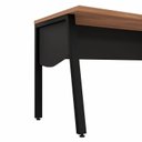 Ver imagem 7 de Plataforma de Trabalho Individual 120cm Industrial Tampo Chanfrado com Caixa de Tomadas Executive Nogal e Preto