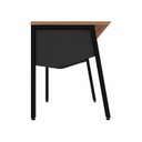 Ver imagem 6 de Plataforma de Trabalho Individual 120cm Industrial Tampo Chanfrado com Caixa de Tomadas Executive Nogal e Preto
