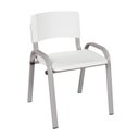 Ver imagem 3 de Kit 8 Cadeira Iso Infantil Creche, Escola Base Cinza Branco