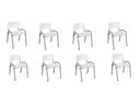 Ver imagem 2 de Kit 8 Cadeira Iso Infantil Creche, Escola Base Cinza Branco