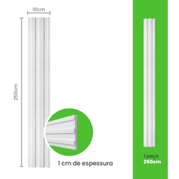 Painel Ripado em Placa 250x10cm (0,25m²) Eva Meu Rodapé - 4