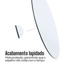 Ver imagem 2 de Espelho Orgânico Grande Decorativo 80x60cm Moderno