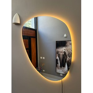 Espelho Orgânico Grande Decorativo 80x60cm Moderno