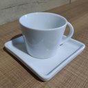 Ver imagem 5 de Xícara de Café Chá de Porcelana Branca 185ml com Pires Quadrado Americana Germer